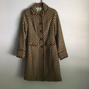 Boden Brown and Blue polka dot poly/wool